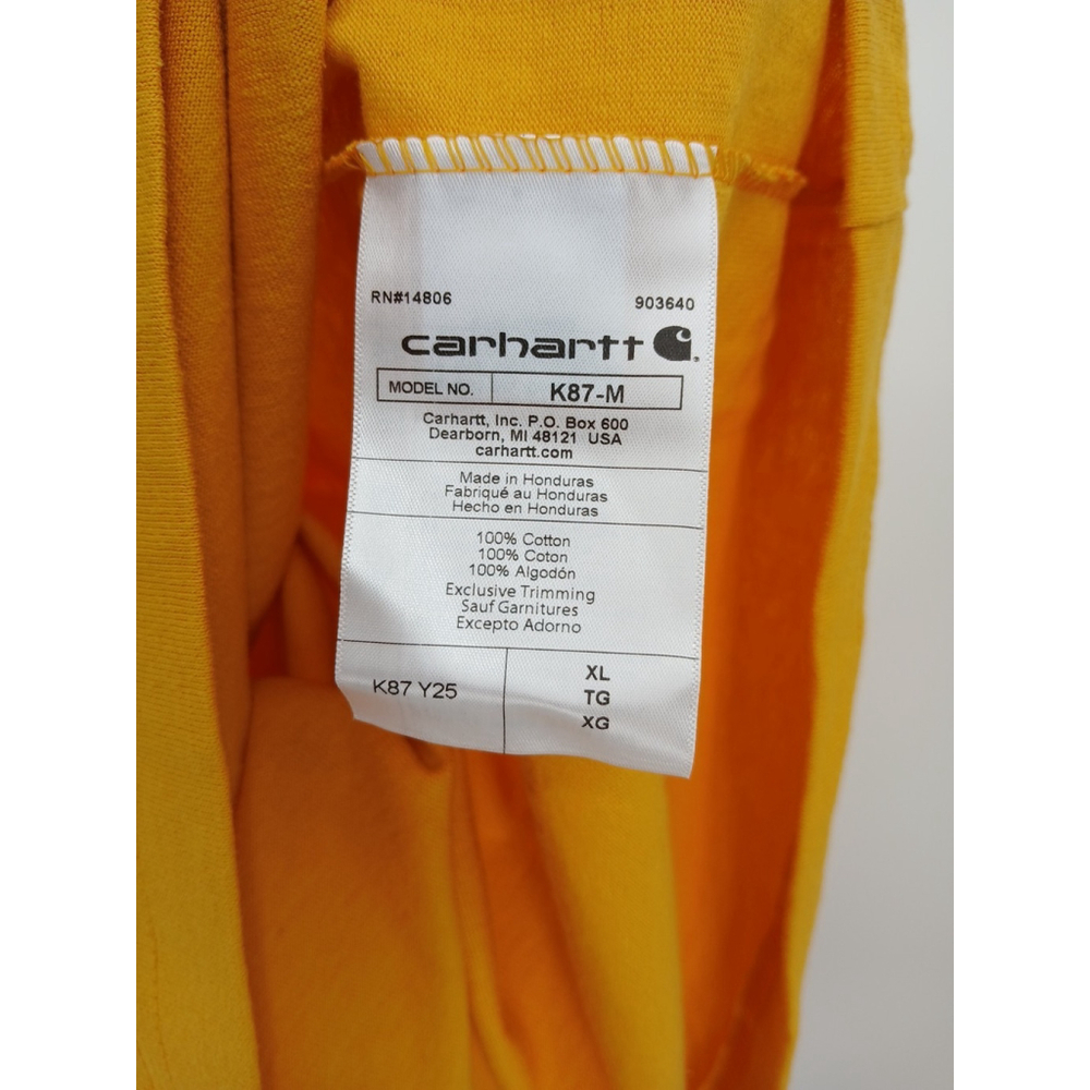 New CARHARTT  T-Shirt  Heavyweight Short-Sleeve  Pocket  Gold  Men’s XL - Picture 6 of 7